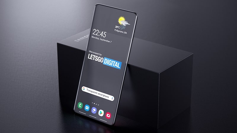 samsung smartphone transparent