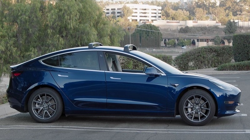 Tesla Model 3 du youtubeur Matt Gonzalez. 