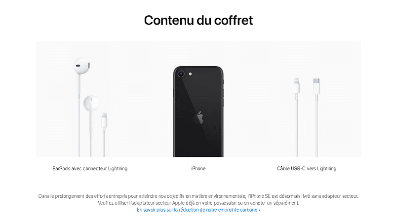 Apple retire aussi les chargeurs des boîtes des iPhone 11, SE (2020) et XR