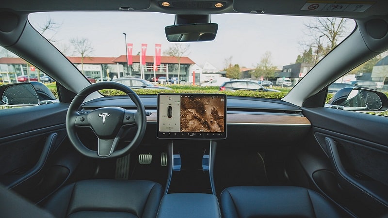 Intérieur d'une Tesla Model 3 