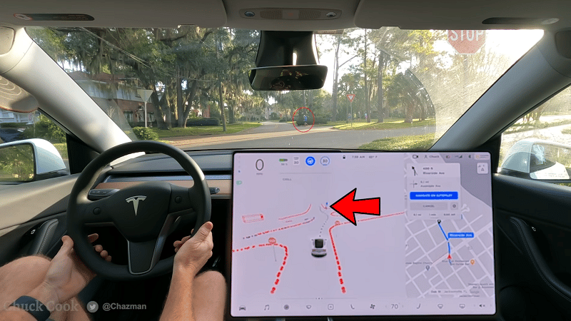 Tesla Autopilot - YT/Chuck Cook
