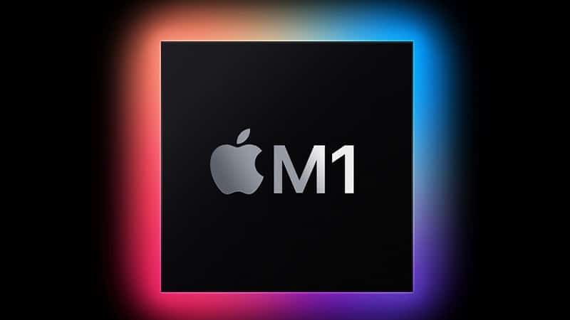 Logo de la nouvelle puce M1 d'Apple