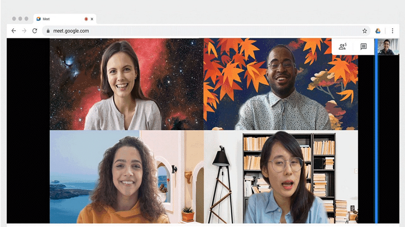 Google Meet arrière plan - Google