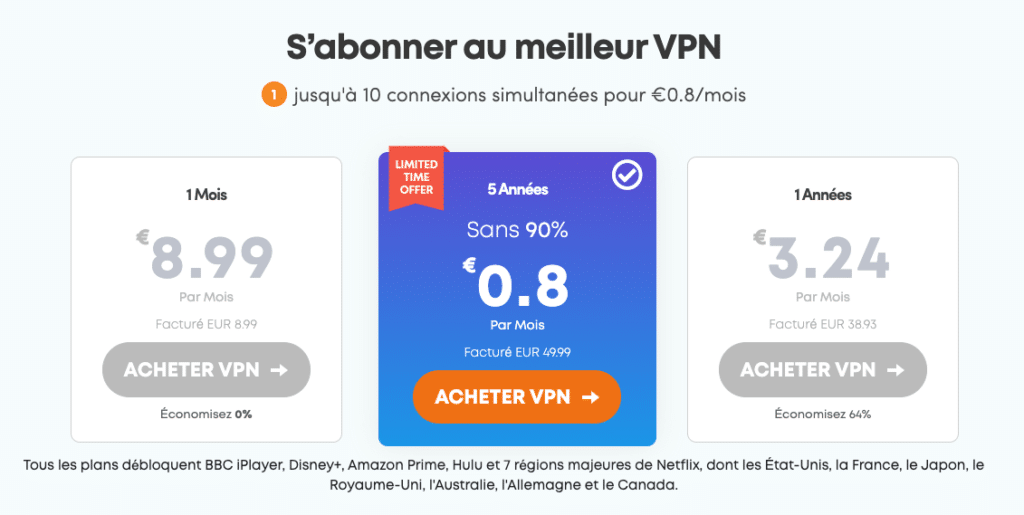 Image 1 : Ivacy : à l'occasion du Black Friday tout Netflix, Disney+ ou Hulu avec une solution VPN complète pour seulement 0,8 euro par mois !