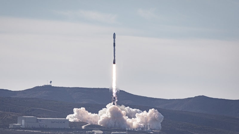 Lancement du Sentinel-6 par Falcon 9. Crédits : Twitter/SpaceX