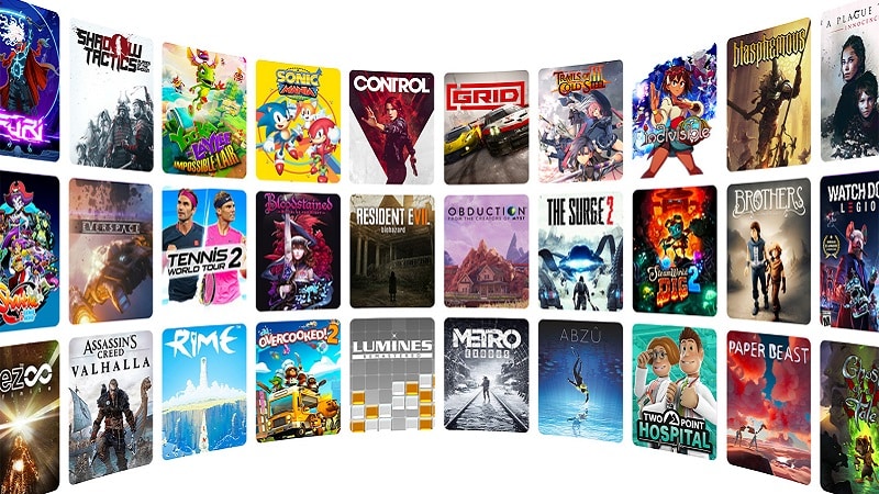 Quelques jeux disponibles sur Amazon Luna