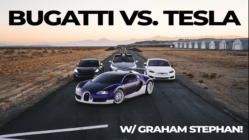 Bugatti Veyron vs Tesla - TheStradman