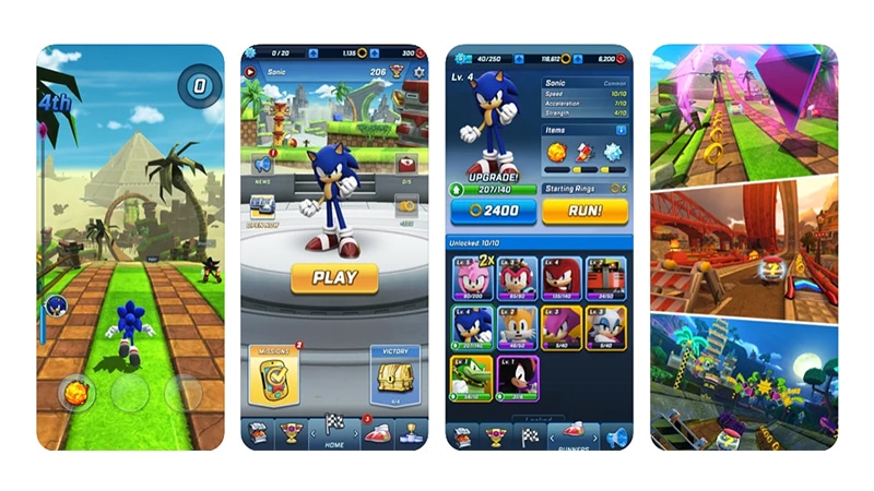 Le jeu Sonic Forces Racing Battle sur iOS