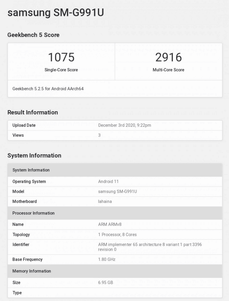 Galaxy S21 Geekbench Snapdragon 888 - SamMobile