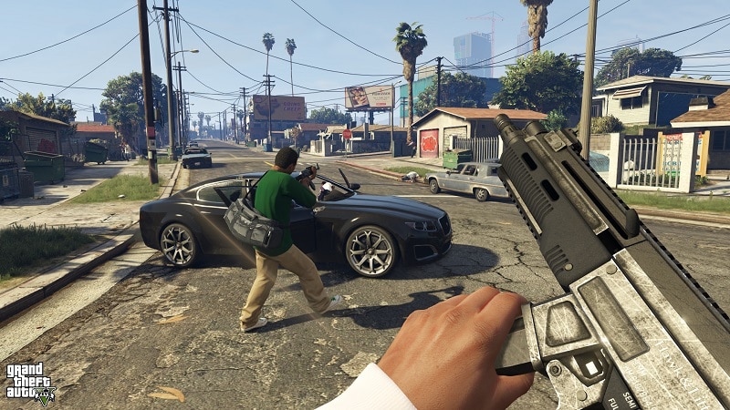Capture d'écran de la version PS4 / Xbox One de GTA 5