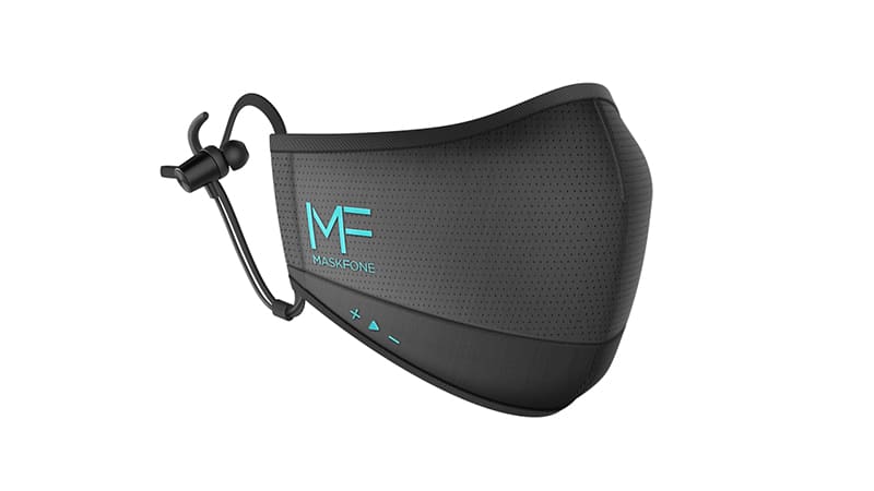 Le masque MaskFone Bluetooth équipé d'écouteurs et d'un micro