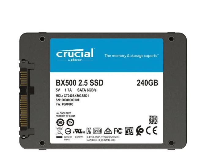 Image 1 : Le SSD Crucial BX500 240 Go à 29,99€