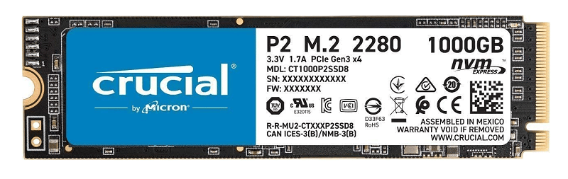 Image 1 : Le SSD Crucial P2 NVMe 1 To à 99,99€