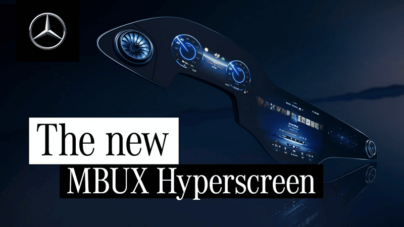 Ecran MBUX Hyperscreen 56 pouces pour l'EQS - Mercedes-Benz / YouTube