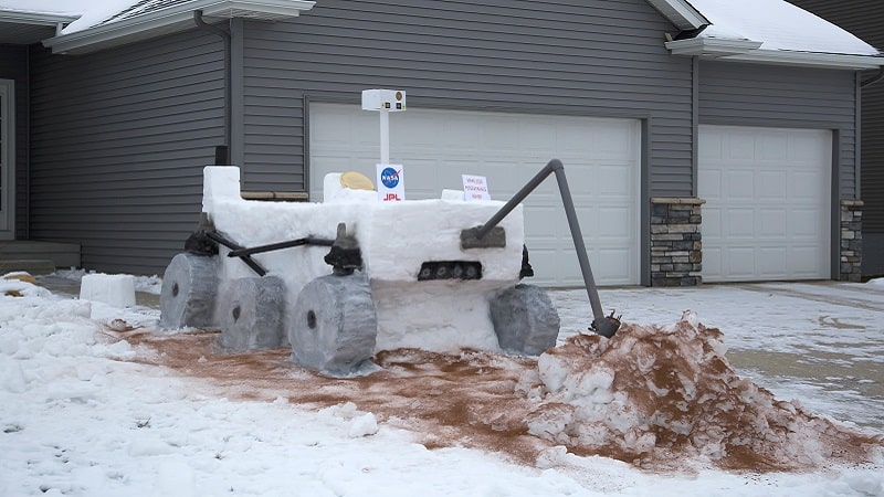 Le rover Perseverance des neiges construit en taille réelle
