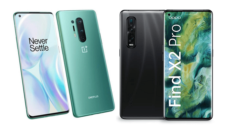OnePlus 8 Pro et OPPO Find X2 Pro - OnePlus et OPPO