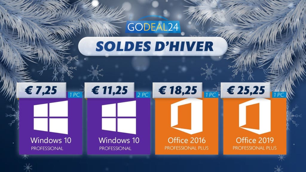 Image 1 : Soldes d’hiver GoDeal24 : Windows 10 à seulement 7,25€ !