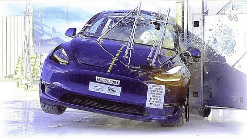 Tesla Model Y crash test - RealSafeCars / YouTube