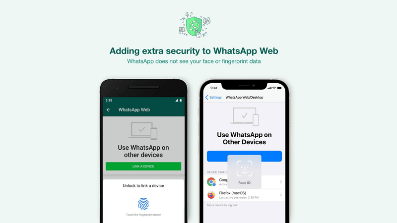 WhatsApp sécurité biométrique - WhatsApp / Twitter