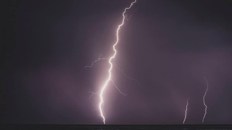 La foudre pendant un orage