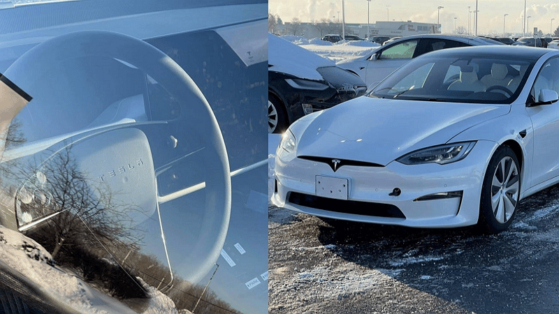 Tesla Model S sans le volant Yoke Tom / Tesla Owners Club Michigan sur Facebook