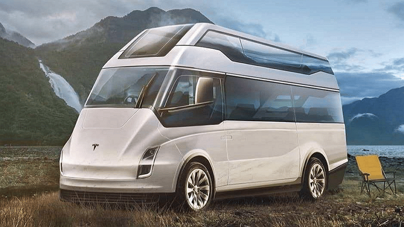 Tesla Van électrique concept - u/Tesla_model3 / Reddit