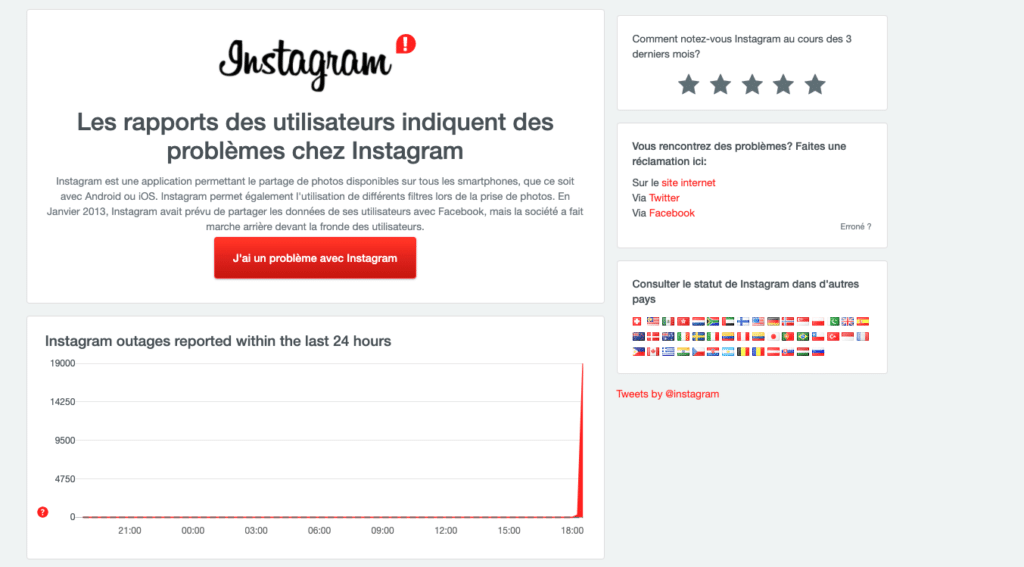 Pourquoi mon instagram bug