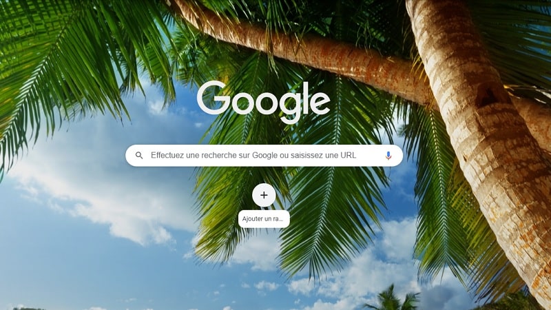 L'arrière-plan "Beach" sur Google Chrome