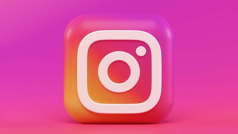Concept du logo Instagram en 3D