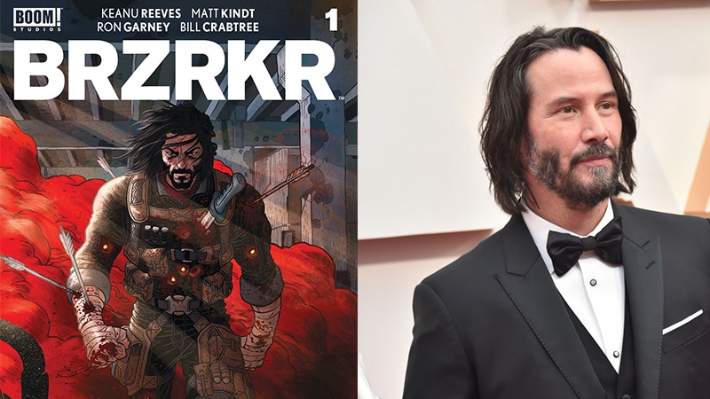 Couverture du comics BRZRKR et Keanu Reeves 