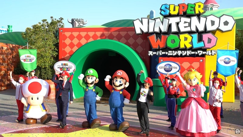 La cérémonie d'ouverture de Super Nintendo World