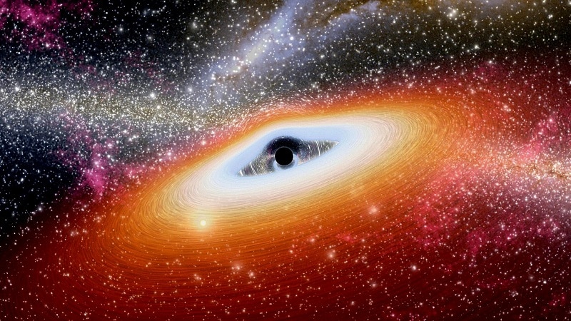Illustration d'un trou noir supermassif 