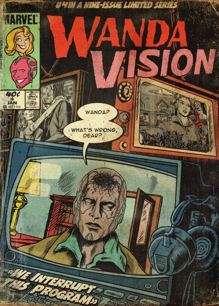 Couverture du numéro 4 des faux comics WandaVision 