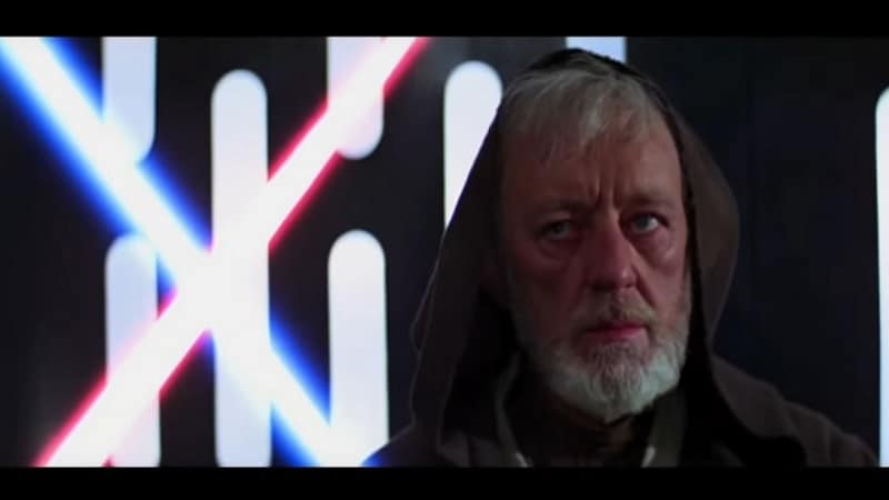 Obi-Wan face à Dark Vador dans Star Wars : Un Nouvel Espoir. Crédit : Lucasfilm.