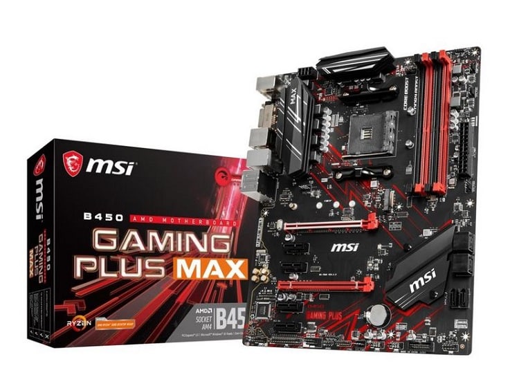 Image 1 : La carte mère MSI AMD B450 Gaming Plus Max chute à moins de 80 € chez Rue du Commerce