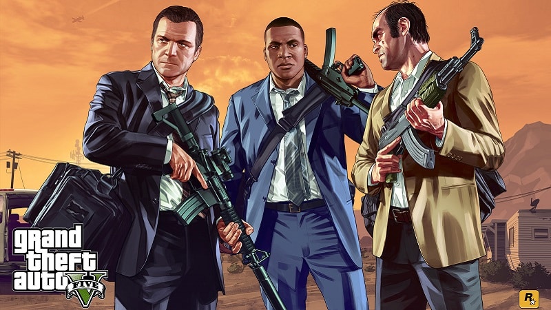 Les trois protagonistes de Grand Theft Auto V