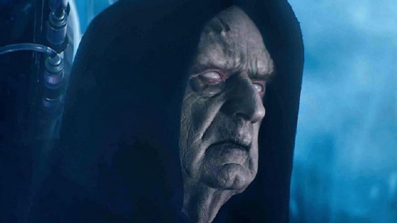 Palpatine dans le corps d'un clone dans Star Wars : L'Ascension de Skywalker. Crédit : Disney/Lucasfilm