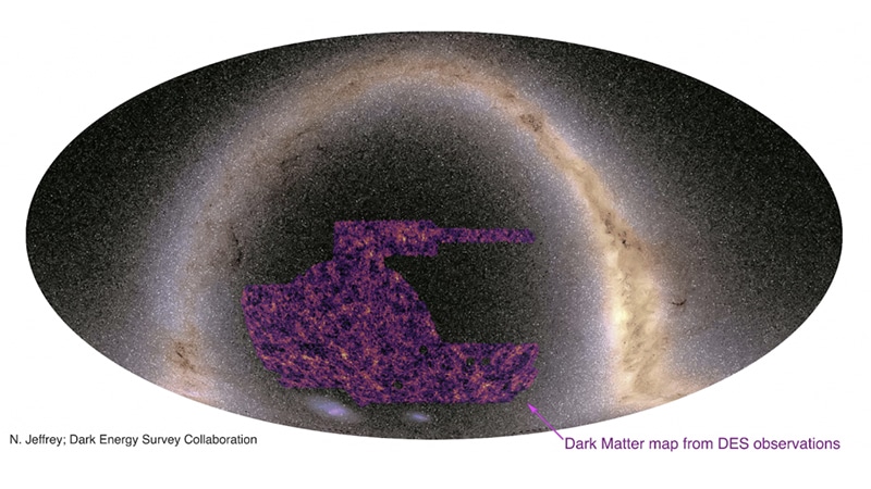 La carte de la matière noire établie par le DES