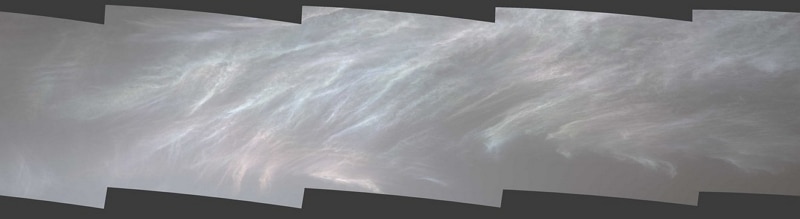 Curiosity Nuages sur Mars NASA