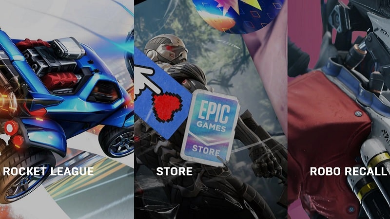 Page d'accueil de l'Epic Games Store