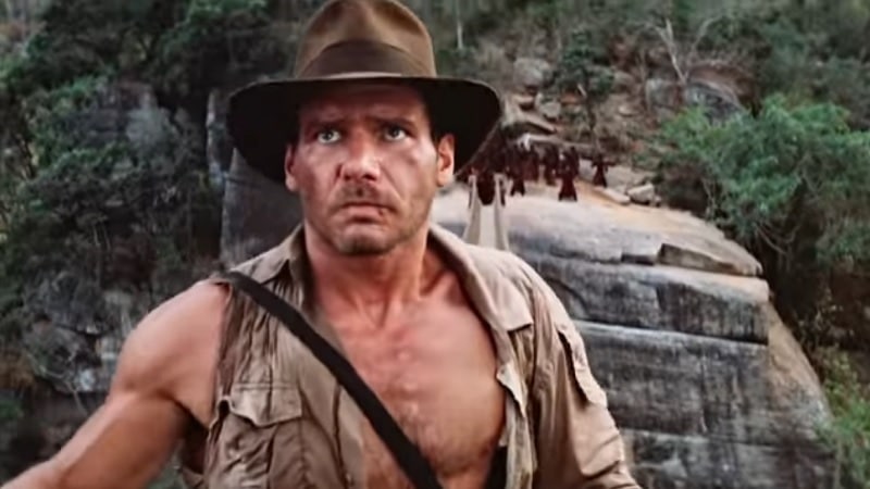 Harrison Ford dans Indiana Jones et le Temple maudit