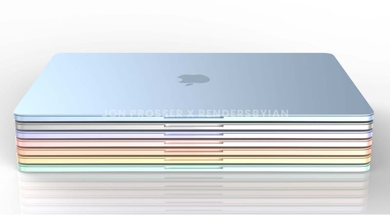 Image 1 : Le MacBook Air 2022 arriverait dès la semaine prochaine en 4 coloris différents
