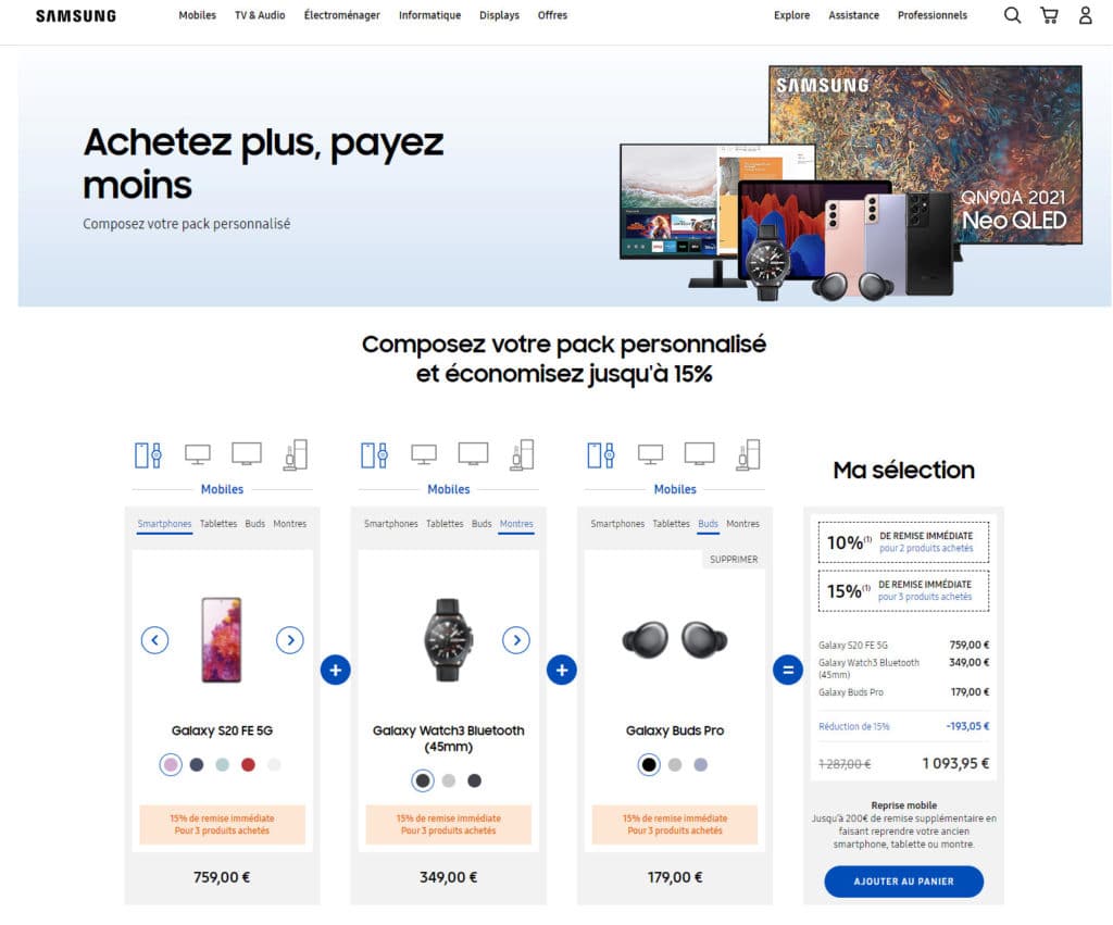 Image 1 : Jusqu'à 15 % de réduction chez Samsung, sur les Galaxy S20 SE, S20 FE 5G, S21, S21+ et S21 Ultra