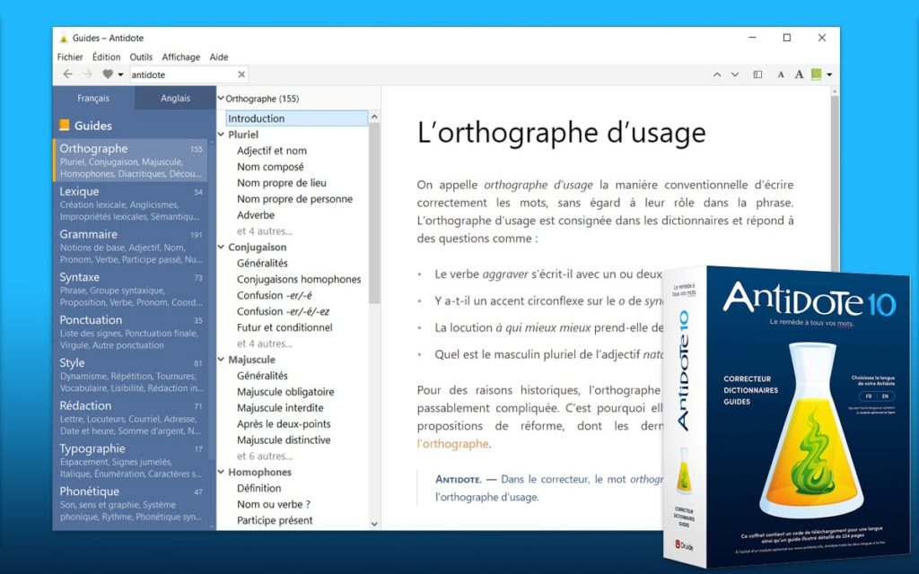Image 1 : Correction orthographique : pourquoi Antidote 10 dépasse-t-il Word ?