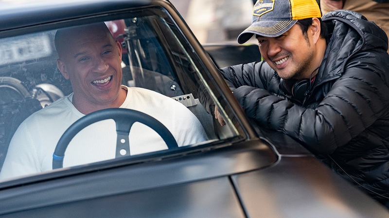 Vin Diesel et Justin Lin sur le tournage de F9 - Crédit : Universal Pictures