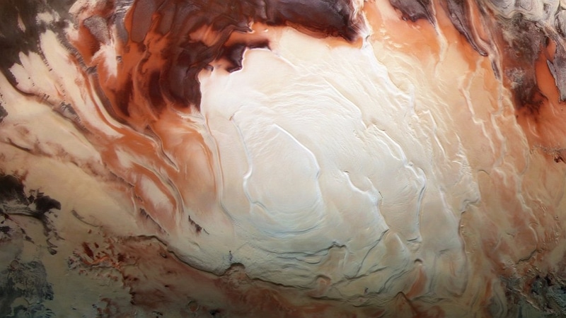 Mars pôle Sud - ESA/DLR/FU Berlin/Bill Dunford 