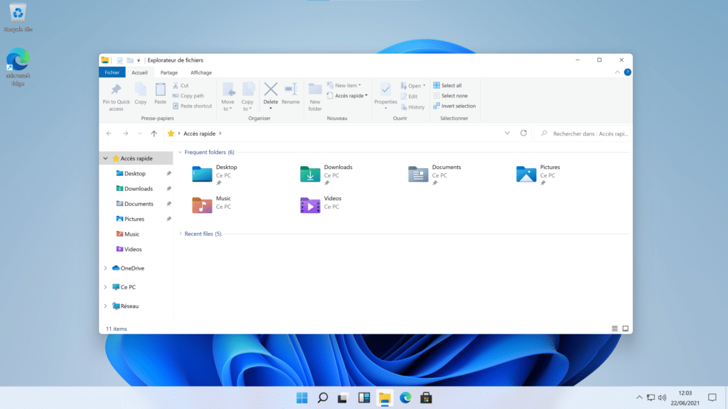 Microsoft windows 11 interface