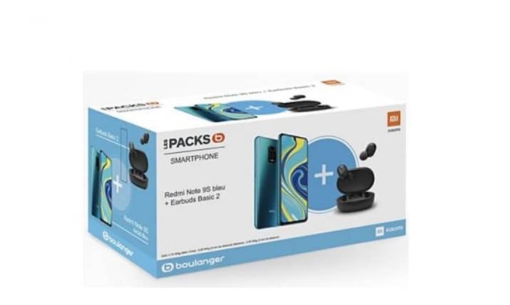Image 1 : Pack Xiaomi Redmi Note 9S + Mi Earbuds est à 159 € chez Boulanger