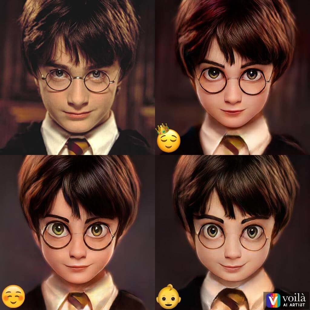 Harry Potter en mode cartoon - Crédit : Voilà AI Artist