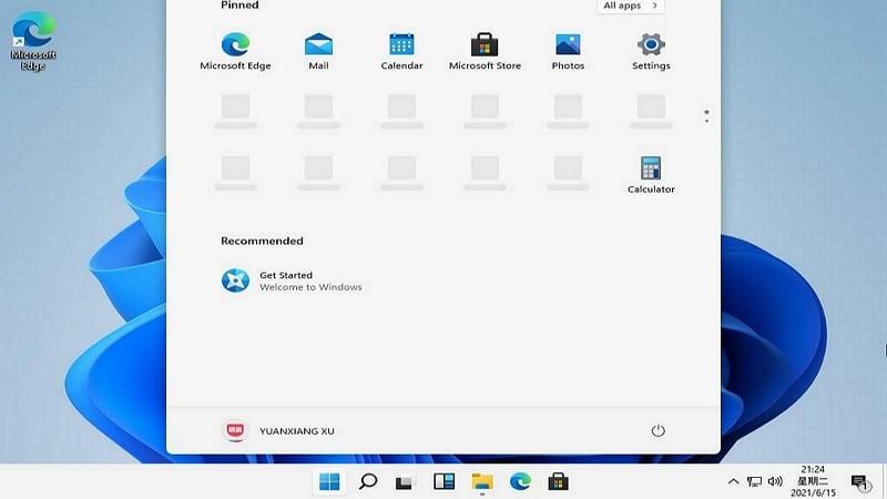 Windows 11 Pro menu démarrer - Baidu